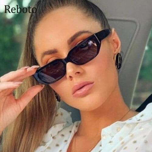 Vintage Small Cat eye Sunglasses Women New Fashion Clear Lens Candy Color Eyewear Sun Glasses For Female Trend Elegant UV400