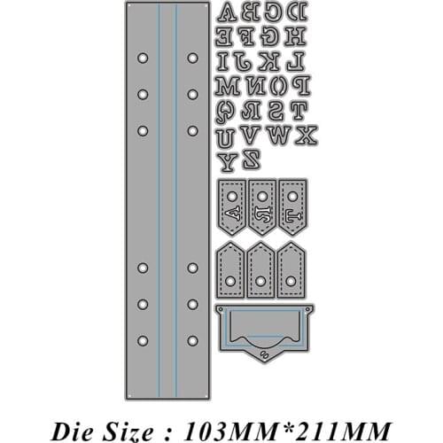 Loose-leaf Frame Uppercase Letter Metal Cutting Dies Scrapbook Paper Craft Knife Mould Stencils 2021 New Making Die Cuts