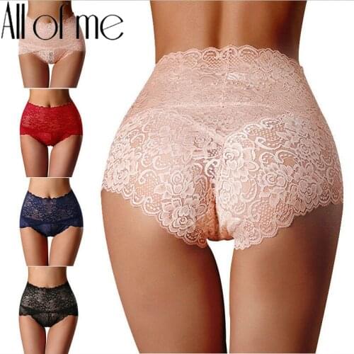 Women Panties Sexy Lace Underwear Woman Knickers Lace Panties Mesh Floral Lingerie Female Seamless Briefs Underpants Plus Size