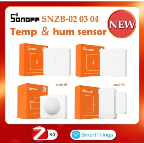 1-10pcs SONOFF Zigbee Temperature humidity Sensor SNZB-02 SNZN-03 04 eWeLink APP monitor ZBBridge Work With Alexa Google Home