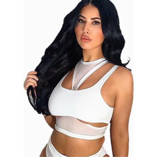 2021 Women Fashion Trend Sexy Tank Tops Sleeveless Hollow Pros And Cons Two Wear Sports Vest Beach Casual Street Party Clothing