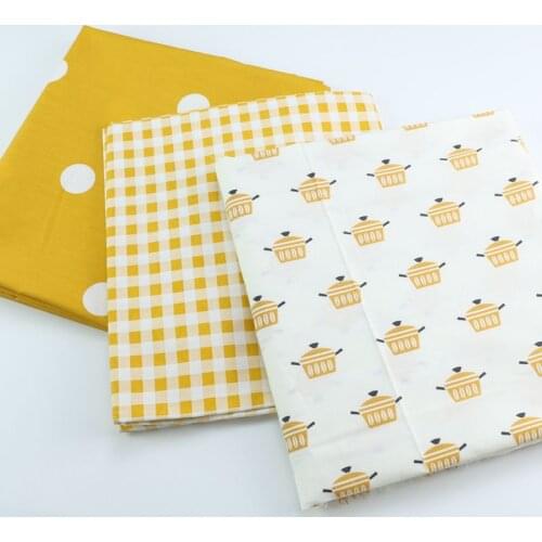 235cm*50cm Noble yellow fabric pure cotton cloth childrens cartoon cotton cloth baby bedding printing quilt cover sheet fabric
