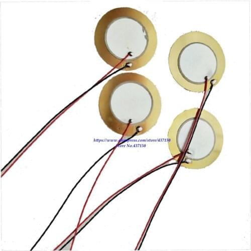 5PCS X 27mm Piezo Ceramic Element with cable length 15cm Piezoelectric Piezo Ceramic buzzer