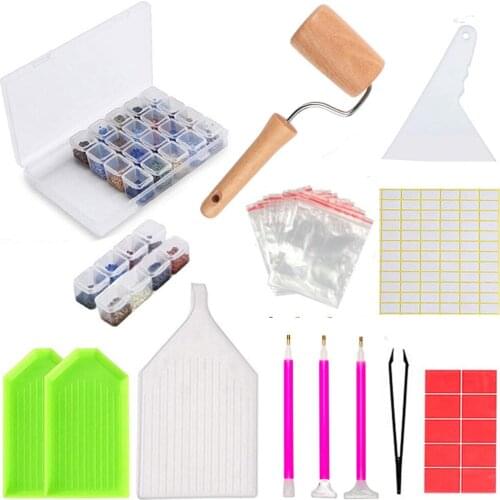 5D Diamond Embroidery Accessories and Tools Kit Adult or Kids Diamond Painting Box Mosaic Glue Pen Kit