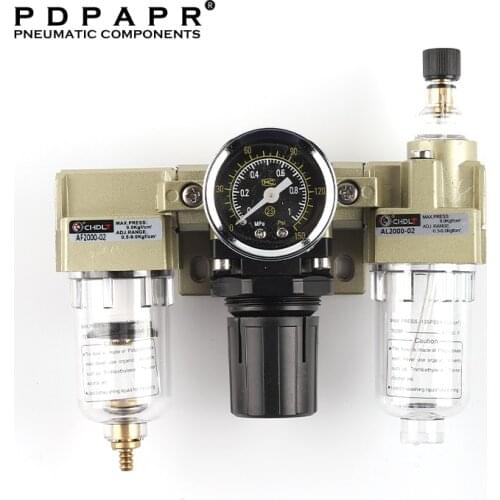 AC2000-02 AC3000-02/AC3000-03 Oil Water Pressure Regulator Air filter Pump Compressor Manual Drainage Supply atomized lubricator