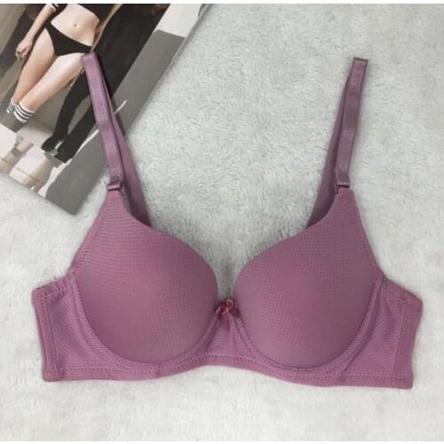 Push Up Bra For Women 3/4 Cups Sexy Steel Support Pad Bra Sexy Bra Gathered Solid Color