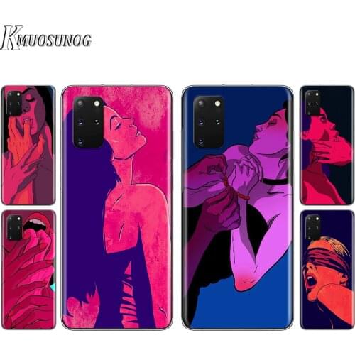 Sexy Lips Hot Girl For Samsung S20 FE A91 A81 A72 A71 A52 A51 A42 A41 A32 A31 A21 A12 Lite Transparent Phone Case