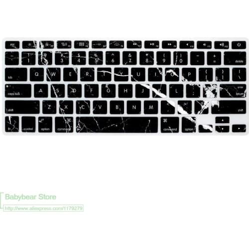 Black Marble Texture keyboard cover for macbook air 13 protector Gradual change colors pro 13 15 retina US English