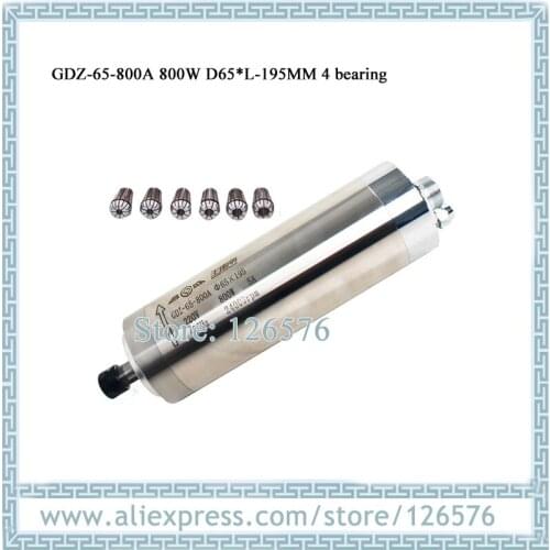 CNC Engraving spindle motor 24000rpm 800W ER11 AC220V 4 Bearing water cooled spindle motor + ER11 1-7mm Collect