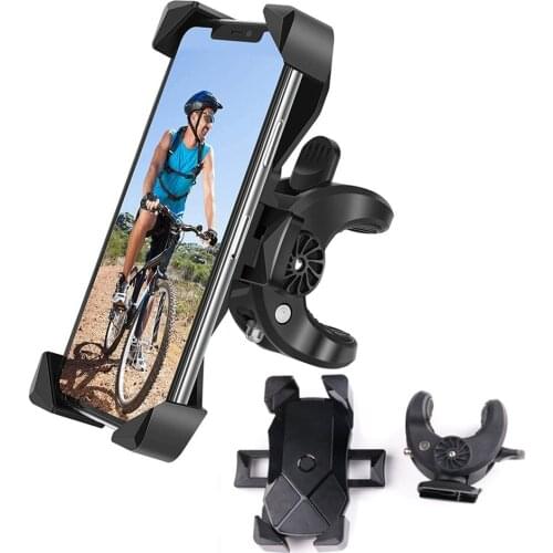 2021 Bicycle Mobile Phone Holder Handlebar Mirror USB Charger Bracket Bike Motorcycle Cell phone Stand For Smartphone antishock
