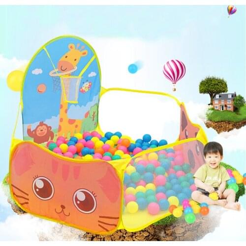 1.2M Baby Playpen Children Ball Pit with Basketball Hoop Portable Kids Dry Ball Pool Folding Children’s Toys Tent