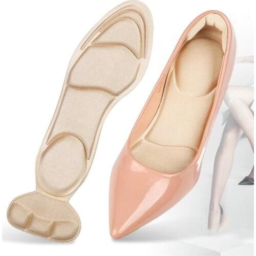 1Pair Breathable Sports Shock Absorber Heel Insole For Woman Comfortable two-in-one High Heel Insole