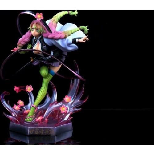 NEW Anime Demon Slayer Kanroji Mitsuri Gk Statue PVC Action Figure Kimetsu no Yaiba Girls Figurine 21cm
