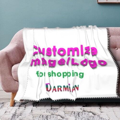 DARMIAN 3D Customize Your Items Image Women Pompom Fringe Blanket Winter Men Throw Fleece Bedspread For Girls Unisex Children