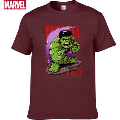 Marvel The Avengers Hulk T-shirt Comfortable 100% cotton Fashion clothes for teens Summer Tops Man short sleeve T-shirt #159