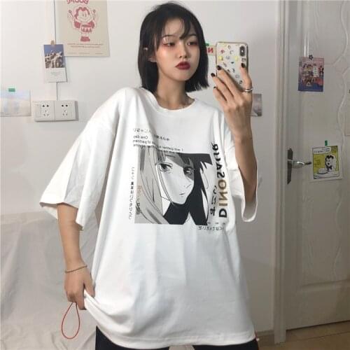 T Shirt Women Summer Casual Tees Harajuku Graphic Tops New Kawaii Short Sleeve Female clothes anime gothic style y2k Aesthetic