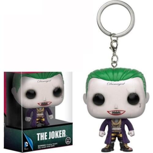 Pocket Suicide Squad Keychain The Joker Action Figure Toys for Children Gift