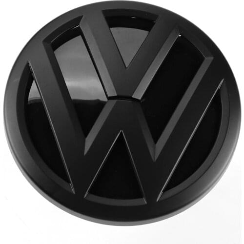 110mm Matt Black Rear Trunk Lid Badge Logo Emblem Replacement for VW Volkswagen Polo 2014 2015 2016