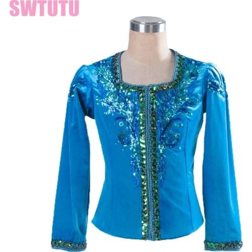 Blue bird mens ballet top boys ballet jacket for man dance costumes boy coat for ballet professional ballet topBM0006