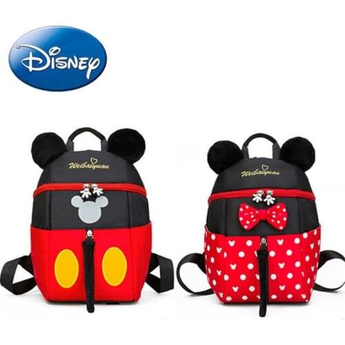 New Mickey Mouse Minnie Shape Girls Boys Backpack Kids Bag School Cartoon Children Cute Kindergarten Nursery Book Bag Gift