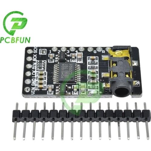 PCM5102 Module I2S PCM5102 DAC Decoder for Raspberry Pi I2S Interface for A/V Receiver DVD BD Player HDTV Receiver 32-Bit Player