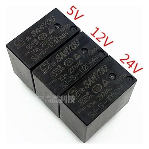 50PCS/lot Relay SJ-S-105DMH SJ-S-112DMH SJ-S-124DMH 10A 250V 4PIN