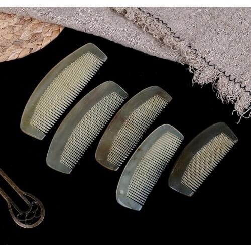No Static Health Care Hair Brush Hairdressing Comb For Hair Natural Amber Ox Horn Comb Of Hair 5 Sizes Available