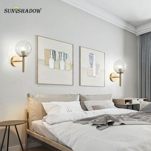 Led Wall Light Modern Indoor Gold Frame Wall Lamp For Living Room Bedroom Bedside Dining Room Light Simplicty Decoration Lustre