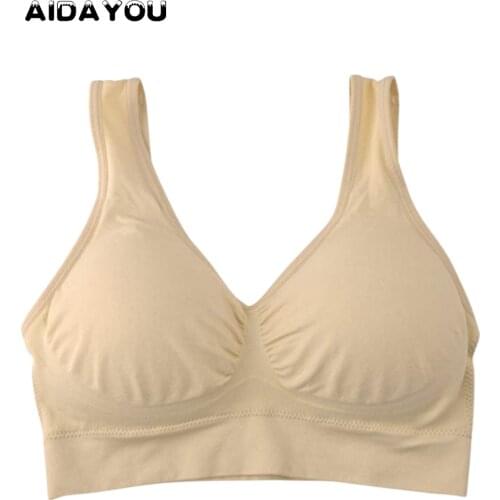 Sports Bra Genie Bra Plus Size Womens Seamless Removable Pads Maternity Cotton Bra Training Cup TV ouc034
