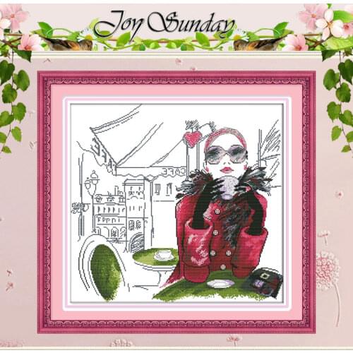 The City Girl Patterns Counted Cross Stitch 11CT 14CT Cross Stitch Set Wholesale Cartoon Cross-stitch Kit Embroidery Needlework