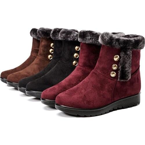 Womens Boots 2021 Fashion Waterproof Snow Boots Winter Shoes Womens Casual Lightweight Ankle Warm Winter Boots