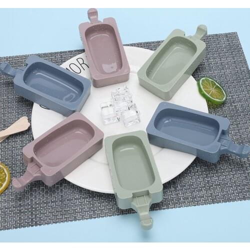 1Pcs Silicone Ice Cream Mold Popsicle Molds Ice Cube Tray Maker Dessert Pastry Freezer DIY Universal Ice Cream Molds Candy Color