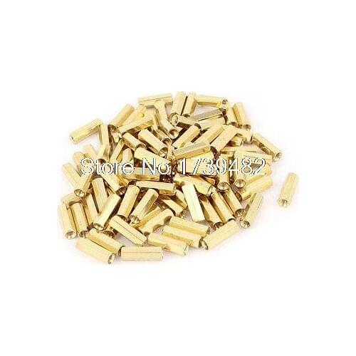 100pcs M3 Female Thread Insulated Brass Standoff Hexagonal Spacer 15mm Long