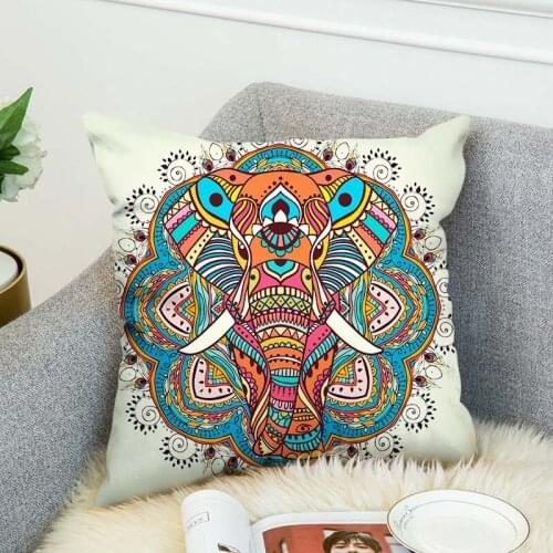 Watercolor Elephants New High Grade Decorative Pillow Case Car Home Sofa Cushion Cover 3D Digital Print style-1
