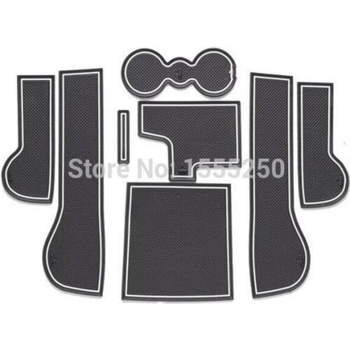 Auto anti-slip cup mat car non slip door gate slot pad for skoda octavia 2014 2015, car accessories