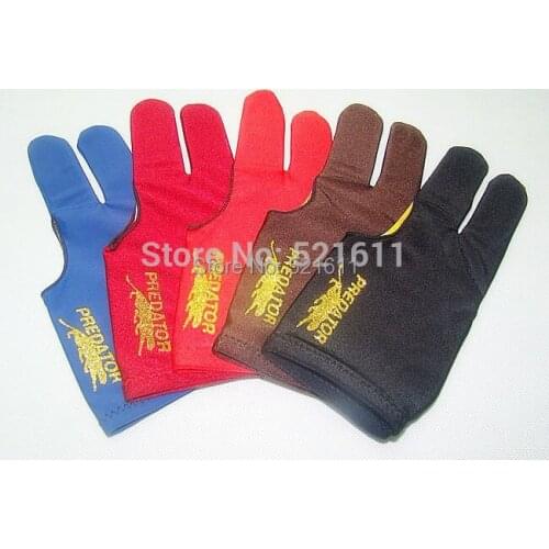 Free shipping 30pcs/lot high Elasticity 3 finger billiard gloves/Pool Table Snooker billiard table Gloves