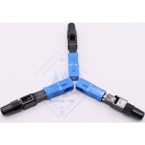 100 PCS SC UPC Fast Connector Single-Mode Glasvezel Embedded Connector FTTH Tool Cold Connector Tool Fiber Optic Fast Connnector