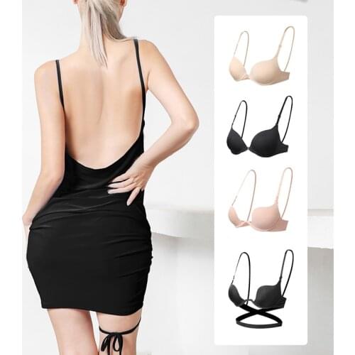 Latin Dancing Bra Profession Latin Underwear Traceless Backless Balck/Nude Bra Latin Training Practice Wear Accessories DNV15016