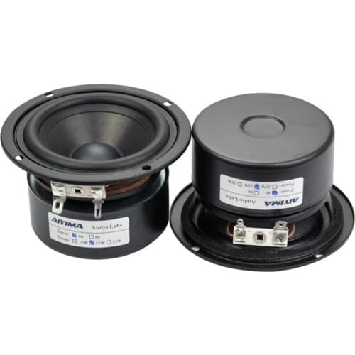 AIYIMA 2 pcs 3 Inch 15W HIFI Speaker Full Range Bass Subwoofer Tweeter DIY Home Theater Loudspeaker system Audio Speakers