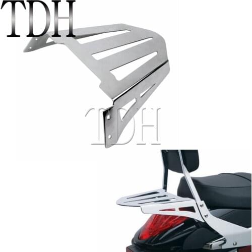Chrome Motorcycle Rear Backrest Sissy Bar Luggage Rack For Suzuki Boulevard M109R 2006-2014