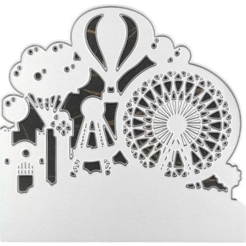Ferris Wheel Hot Air Balloon Metal Cutting Dies Stencil DIY Scrapbooking Album Stamp Paper Card Embossing Craft Decor