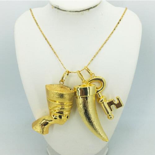 Wholesale gold plus new jewelry series African brides wedding gift ladies Necklace Pendant collection wife Jewelry Set