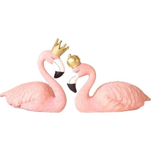 King and Queen Ins Flamingo Decoration For Living Room Romatic Wedding Ornament Accessories Birthday Party Home Garden Supplies