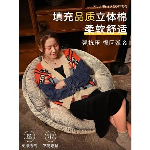 Round Shape 2 Size Cotton Linen Seat Cushion Silk Cotton Core Tatami Cushion Pillow Home Decoration Soft Car Sofa Cushion