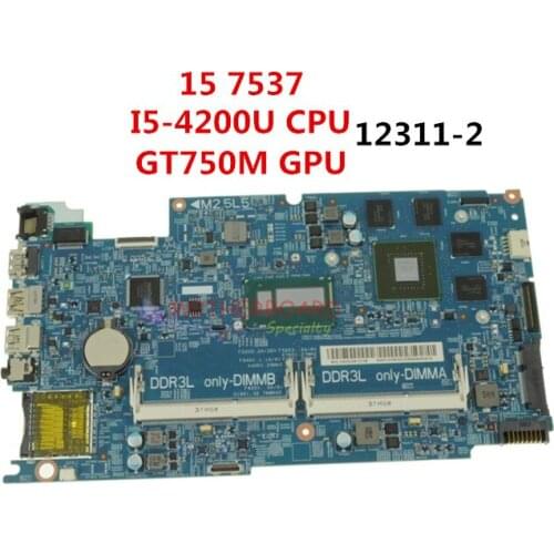 FOR Dell Inspiron 15 7537 Laptop Motherboard W/ I5-4200U CPU GT750M GPU DOH50 12311-2 M1FGY 0M1FGY CN-0M1FGY
