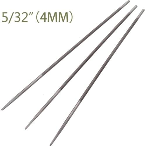 Mayitr 3pcs Round Chainsaw Saw Chain Files Sharpening Chainsaw Chains 4mm 5/32" Woodworking Hand Tools