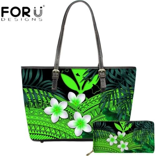 FORUDESIGNS Fashion Style Women Shoulder Bags And Purse Luxury Hawaiian Flower Printing Female Handbag Sac A Main