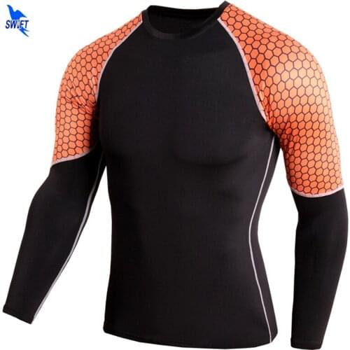 2020 Mens Compression Shirts Skin Tights Long Sleeve Jerseys Rashguard Crossfit Exercise Workout Fitness Running Sportswear Tops
