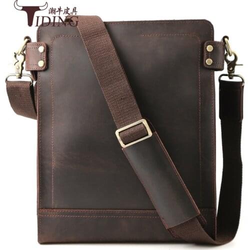 Man Crossbody Bags Cow Leather Male Casual Fashion Vintaget Travel Business Shoulder Messenger Bag
