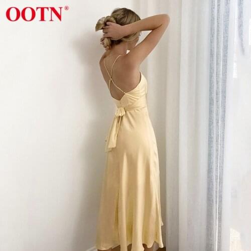 Желтые летние платья OOTN China At AliExpress